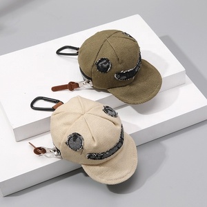 Creative Trendy Woven Carabiner <b>Keychain</b> Earphone Bag Pendant Girly High-Value <b>Personalized</b> Eco-friendly Fashion Hat-Shaped - Product Image 4