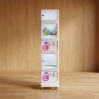 Distributeur automatique de capsules verticales à double couche, à monnayeur, avec éclairage LED coloré pour centres commerciaux et cinémas