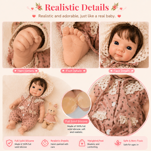 BAkwbwBY Poupée Reborn 18 Pouces Silicone Solide Intégral Bébé Réaliste Nouveau Né OEM ODM Usine Grossiste Fournisseur Cadeau - Product Image 3
