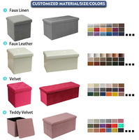 Pouf de rangement pliant en similicuir pour chambre à coucher meubles de maison tabouret Pouff Factory Direct