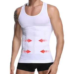 Corsé moldeador de Cuerpo Adelgazante para hombre, camiseta sin mangas de compresión para Fitness, chaleco moldeador de cuerpo, gran oferta