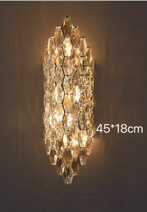 Lámpara de pared de cristal de lujo <span class=keywords><strong>con</strong></span> <span class=keywords><strong>luz</strong></span> de noche de <span class=keywords><strong>dormitorio</strong></span> <span class=keywords><strong>LED</strong></span> <span class=keywords><strong>con</strong></span> control remoto - Product Image 2