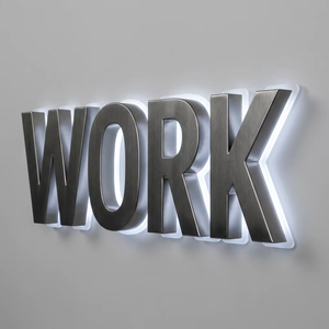 Enseigne Lumineuse LED Personnalisée en Métal avec Logo 3D pour Salons, Bâtiments et Mariages - Product Image 1