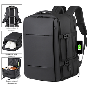 Sac à dos extensible de grande capacité pour hommes, sac rembourré pour ordinateur portable pour les déplacements professionnels et les voyages, sac à dos convertible - Product Image 1