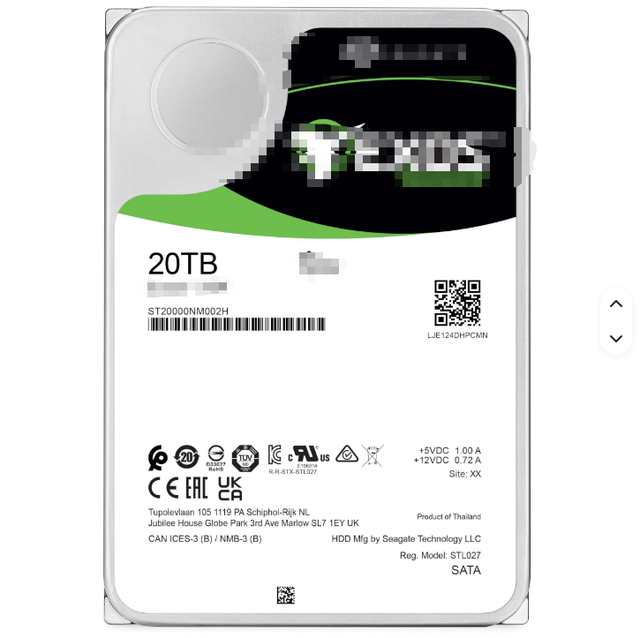X20 ST20000NM007D 20TB 3.5 Inch 6Gb s 7200RPM 256MB CMR Helium Enterprise Hard Drive HDD Server NAS Data Center