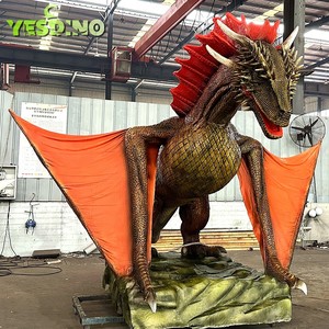 Drago di fuoco Animatronic volante modello di Drago volante per bambini a gettoni Western Dragon parco a tema Halloween mostre di giochi all'aperto - Product Image 2
