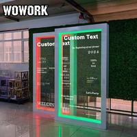 WOWORK 2026 Miroir LED détachable, cabine photo amusante avec panneau mural réfléchissant scintillant pour la décoration de mariage, de fête et d'événements