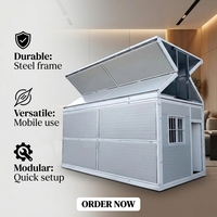 Maison conteneur moderne de luxe, pliable, préfabriquée, avec structure en acier durable, installation rapide, portable, Casa Plegable, pour camping, hôtel