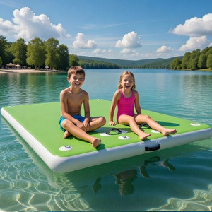 Plateforme flottante renforcée <span class=keywords><strong>à</strong></span> double couture avec conception de <span class=keywords><strong>chambre</strong></span> <span class=keywords><strong>à</strong></span> <span class=keywords><strong>air</strong></span> amortissante, directement de l'usine, pour piscine - Product Image 4
