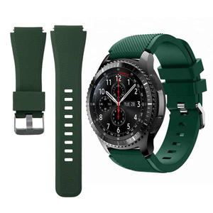 Correas de reloj transpirables de 20mm y 22mm para Samsung Gear S3, correa de silicona para reloj inteligente deportivo, muñequeras - Product Image 1