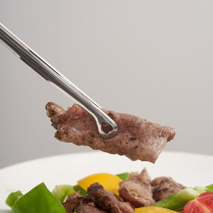 Pinces à barbecue de style coréen en acier inoxydable 304, outil de cuisine résistant à la chaleur pour griller des légumes et des steaks - Product Image 1