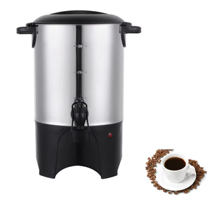 <span class=keywords><strong>Cafetière</strong></span> Commerciale Certifiée ETL 30 Tasses 4,5 L en Acier Inoxydable, Sans <span class=keywords><strong>Filtre</strong></span> Papier, pour Usage Domestique, Extérieur et Hôtelier, 1000 W - Product Image 1