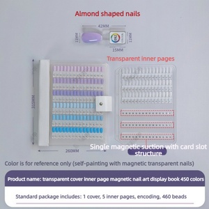 Venta al por mayor de fábrica, personalizado OEM/ODM, tablero expositor magnético individual para uñas, placa acrílica para uñas, libro de cartas de colores 240/270/450 - Product Image 5
