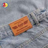 Étiquette de jean en cuir PU personnalisée Étiquettes en cuir pour vêtements
