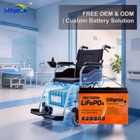 Nouvelle technologie LiFePO4, batterie 36V100AH pour aide à la mobilité, remplacement de batterie au plomb-acide, usage intensif pour fauteuil roulant de patient, FCC CE RoHS UN38.3