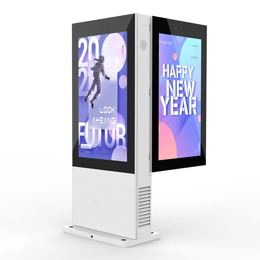 55 65 дюймов вертикальный ЖК-подсветка для рекламы на воздухе двойной экран цифровой Тотем два боковых 32 дюймовая наружная двойная сторона Digital Signage