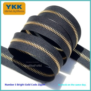 Cho YKK Kim Loại Dây Kéo Gói No.5 Vàng Sáng/Trắng Sáng/Đồng Brass Thân Thiện Với Môi Mã Kim Loại Với Kéo Cho Túi May Mặc Bao Bì - Product Image 4