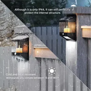 Luz de Vela con Sensor de Movimiento Solar para Toda la Noche - Decoración de Jardín Impermeable para Exteriores con Encendido/Apagado Automático - Product Image 2