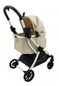 200 Lüks Köpek Arabası Hepsi Bir Arada Katlanabilir 4 Tekerlekli Açık Hava Evcil Hayvan Puset Arabası Taşınabilir Köpek Taşıyıcısı/Taşıma Çantası - Product Image 3