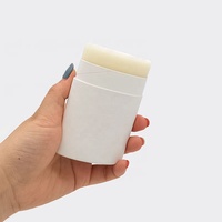 100% plastique gratuit ovale déodorant bâton emballage recharge écologique papier carton baume Tube conteneurs pour anti-transpirant