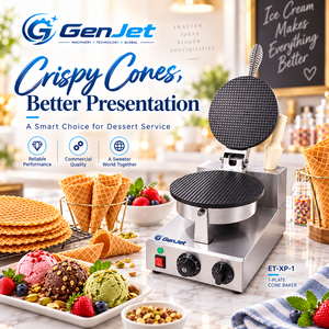 GenJet Premium Pick ET XP 2 Machine à gaufrettes électriques à double plaque 2 kW pour cafés et stands de restauration mobiles - Product Image 2