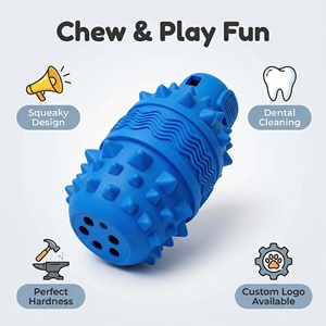 Jouets pour chiens sur mesure pour les mâchoires agressives, jouet interactif en caoutchouc naturel à mâcher et qui couine pour les races moyennes et grandes - Product Image 4