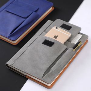 Carnet de notes professionnel personnalisé A5 en cuir PU, avec pochette multifonctionnelle, carnet de bord, papeterie de bureau, journal - Product Image 4