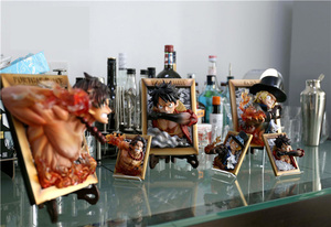 3D khung ảnh trang trí làm bằng tay sáng tạo Anime tủ lạnh Sticker Luffy ACE Zoro Sanji mô hình đồ chơi Vegeta Son Goku hình - Product Image 6