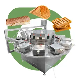 Yarı otomatik dondurma Mini Fabrica Para Hacer Maquina De Galleta Oblea Waffle koni meyilli makinesi