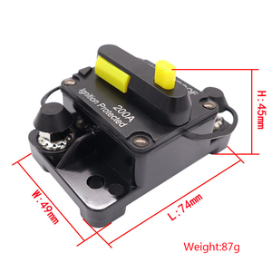 30-300a Stroomonderbreker Dual Batterij 12V 24V <span class=keywords><strong>Dc</strong></span> Zekering Handmatige Reset Auto Stroomonderbreker Auto Audio In-Line Automatisch Herstel - Product Image 2