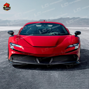 Parti <span class=keywords><strong>Auto</strong></span> di Alta Gamma per <span class=keywords><strong>Ferrari</strong></span> SF90, Upgrade allo Stile N, Labbro Anteriore e Diffusore Posteriore in Fibra di Carbonio Secca, Accessori <span class=keywords><strong>Auto</strong></span> - Product Image 4