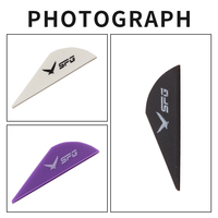 STARCN Archery Plumes de flèche paraboliques en caoutchouc de 2 pouces, 8 couleurs disponibles, Plumes durables pour tir à l'arc à poulies ou à poulies classiques