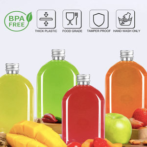 Bouteille de boisson créative en plastique PET carrée et plate de qualité alimentaire pour thé au lait, soda et jus, emballage jetable en gros - Product Image 3