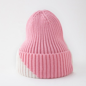 หมวกไหมพรมอะคริลิคถักลายริบบ์ สีสันตัดกัน หนานุ่ม ยืดหยุ่น สำหรับฤดูใบไม้ร่วงและฤดูหนาว ให้ความอบอุ่น สไตล์สแล็คชี่ สำหรับผู้ชายและผู้หญิง - Product Image 4