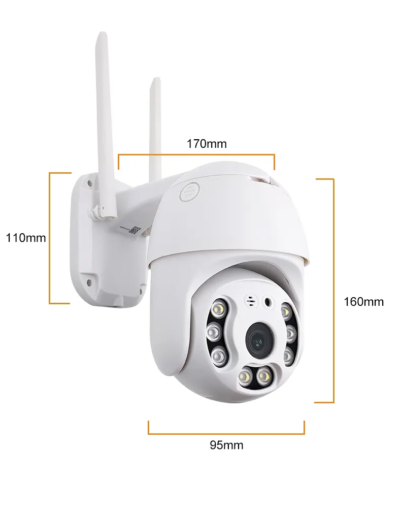 Luovision — caméra de surveillance dôme extérieure PTZ ip WiFi hd 3MP (H.265), dispositif de sécurité sans fil, avec suivi automatique, fonction Pan/Tilt, Zoom numérique, réseau 3mp