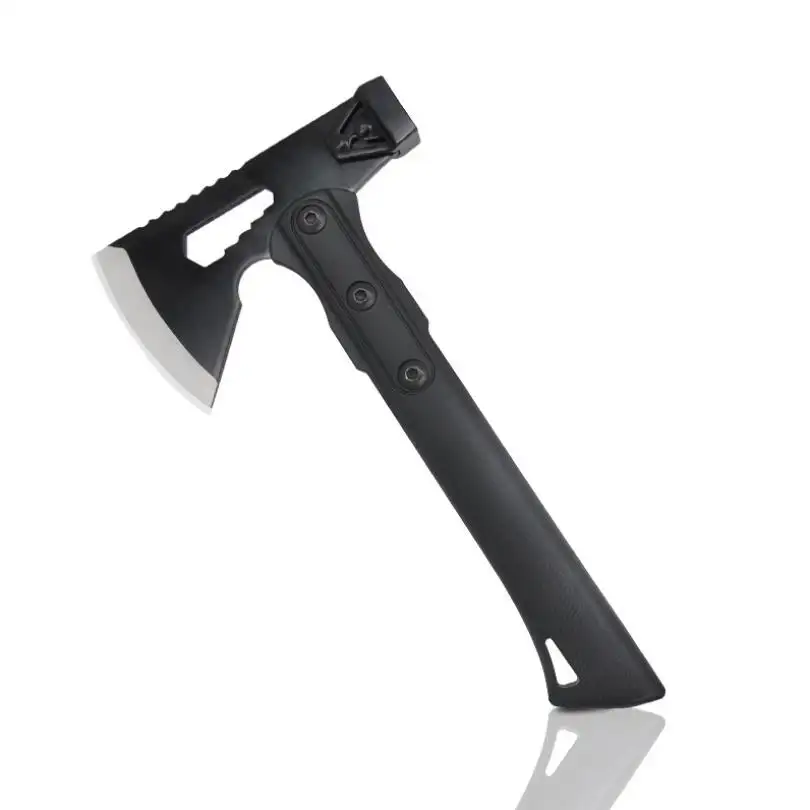 Outdoor Multi Tools Survival Camping Steel Hatchet TPR Rubber Handle Hammer Axe