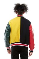 Veste en laine sur mesure avec logo personnalisé, manches en cuir, veste de baseball pour homme, patchs brodés, veste pour homme