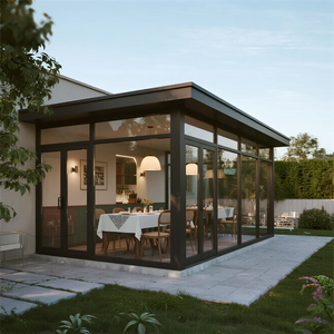 Moderna Invernadero de Aluminio Impermeable <span class=keywords><strong>para</strong></span> las 4 Estaciones, Solárium Prefabricado, Invernadero de <span class=keywords><strong>Vidrio</strong></span>, Jardín de Invierno Exterior - Product Image 6