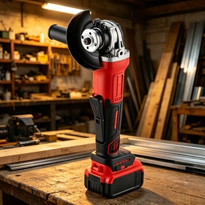 Meuleuse d'angle sans fil L&P Industrial 21V sans balais 125mm avec batterie 4Ah 6Ah et interrupteur à palette - Product Image 6
