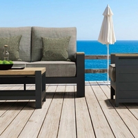 Luxuriöses Outdoor-Gartenmöbel-Set Wasserfestes 4-teiliges Aluminium-Garten-Lounge-Sofa-Set