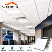 Plaques de plafond en PVC imperméables, résistantes au feu, anti-humidité, insonorisantes, panneaux de grille suspendus pour bureaux