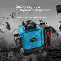 Niveau laser rotatif 4D pour extérieur, auto-nivelant, vert, 360 degrés, croix horizontale et verticale, 8, 12, 16 lignes