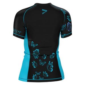 Traje de Baño de Compresión para Mujer, Estilo MMA/BJJ, con Estampado Personalizado, Manga Corta, Protección UV - Product Image 3