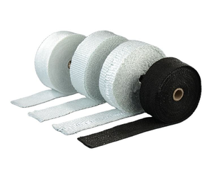 Fascia Termica Universale per Scarico Auto e Moto 2026, Nera in Fibra di Vetro, Materiale Basaltico Dorato, Lunghezza 10m - Product Image 2