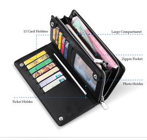 WILLIAMPOLO Bovini <span class=keywords><strong>In</strong></span> <span class=keywords><strong>Pelle</strong></span> Zip Lunga Del Raccoglitore Degli Uomini della Gioventù di Affari Del Raccoglitore Del Raccoglitore Della Frizione Del Sacchetto degli uomini di Sacchetto Del Telefono - Product Image 4