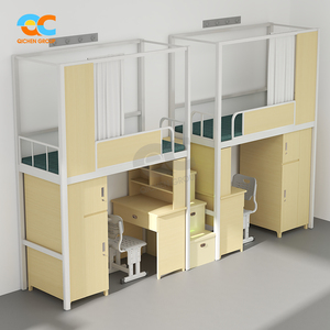 Muebles para Residencia Estudiantil al por Mayor, Cama Alta Versátil con Escritorio, Cama <span class=keywords><strong>Litera</strong></span> Funcional con Espacio Optimizado, con Cama Alta y Escritorio - Product Image 1