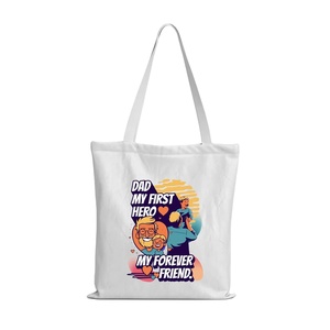 Sac fourre-tout en toile personnalisé DLBZ de haute qualité, durable et écologique, avec motif de dessin animé, idéal pour la fête des pères et les fêtes - Product Image 1