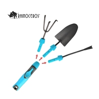 Ensemble d'outils de jardinage en acier au carbone pour la culture des fleurs à domicile, nouveau design, comprenant une truelle, un désherbeur et un cultivateur