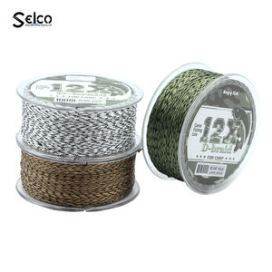 Selco <span class=keywords><strong>12</strong></span> brins armure <span class=keywords><strong>d</strong></span>-tresse 100 mètres camouflage tressé PE ligne de poisson ligne de pêche à la carpe pour la pêche à la carpe tresse ligne de crochet - Product Image 5