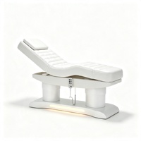 Lit de beauté chauffant électrique, lit de soin du visage réglable, matelas en éponge haute densité, lit de massage spa, lit cosmétique pour extensions de cils